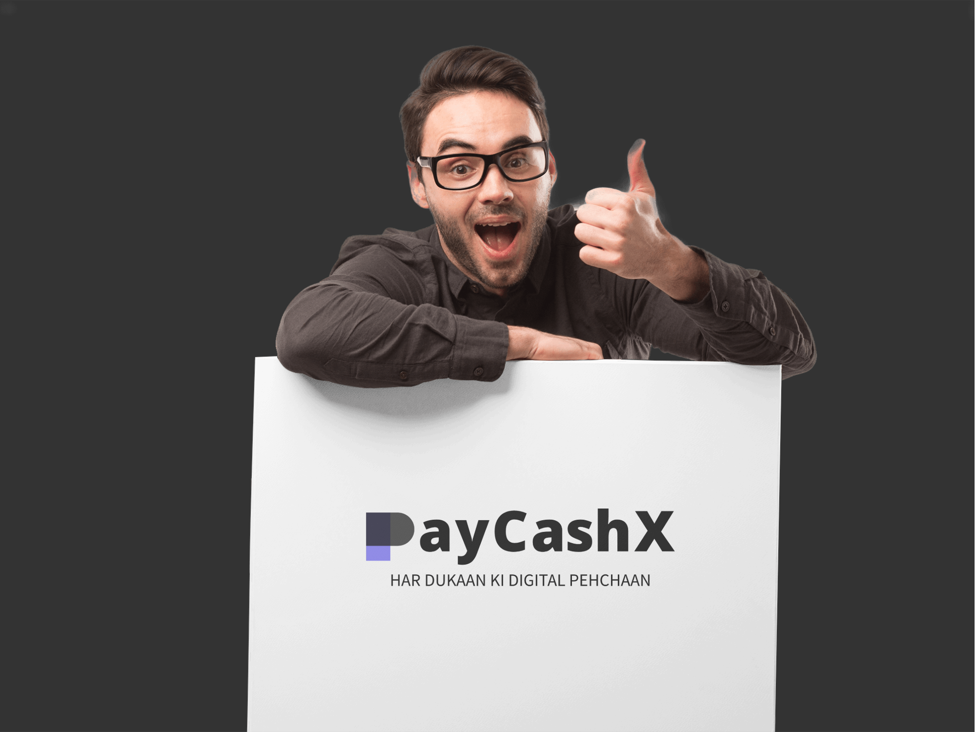 Man in glasses giving thumbs up